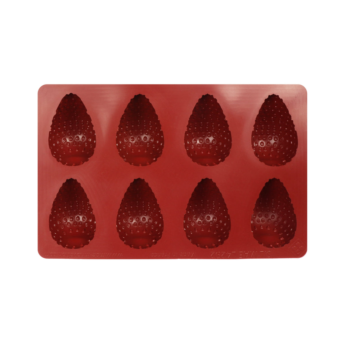 SILMAÉ Silicone Tray - Trompe l'Oeil Strawberry - 8 Cavities 10 units/box
